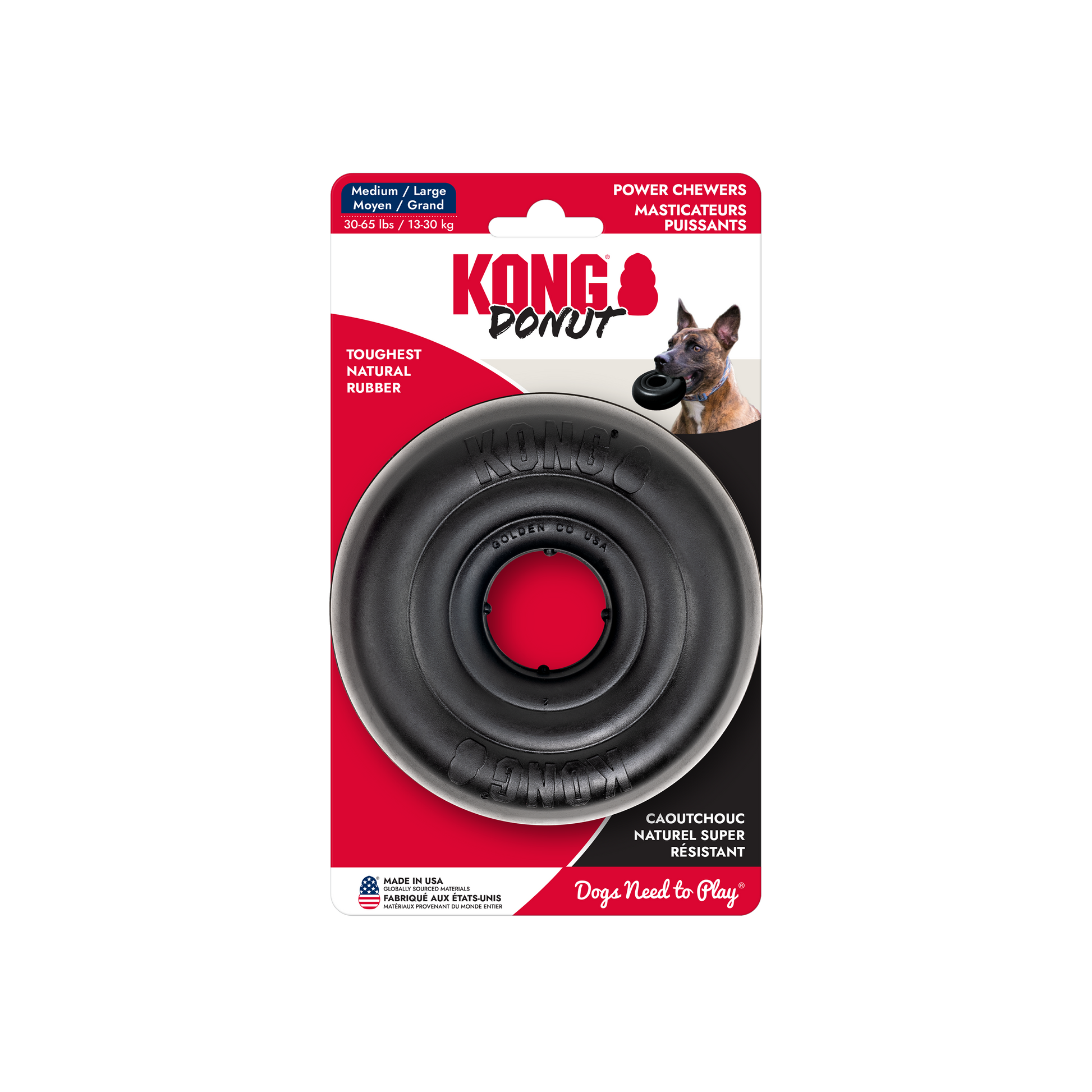 KONG Extreme Donut Dog Toy Medium/Large 035585356839