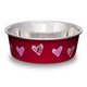 Loving Pets Bella Hearts Dog Bowl Valentine Red X-Small 842982077614