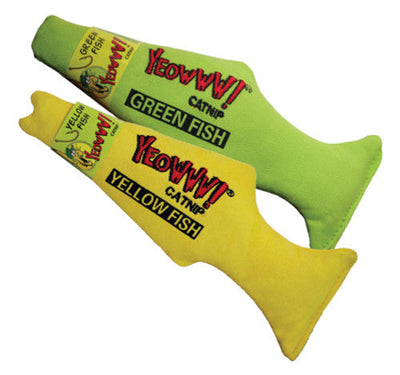 Yeowww! Fish Catnip Toy Yellow 7 in - Cat