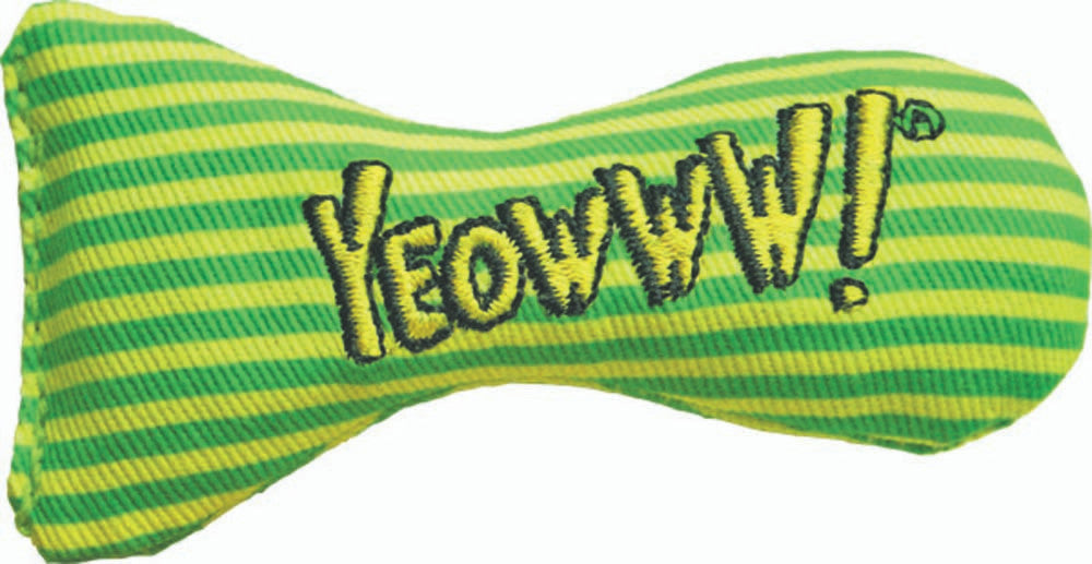 Yeowww! Stinkies Catnip Toy Yellow, Green 3 in 12 Pack