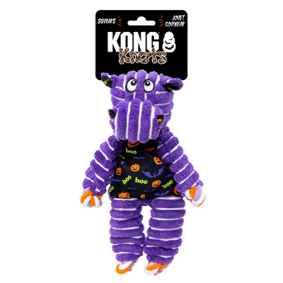 KONG Halloween Knots Hippo Dog Toy Purple Small/Large 035585541181