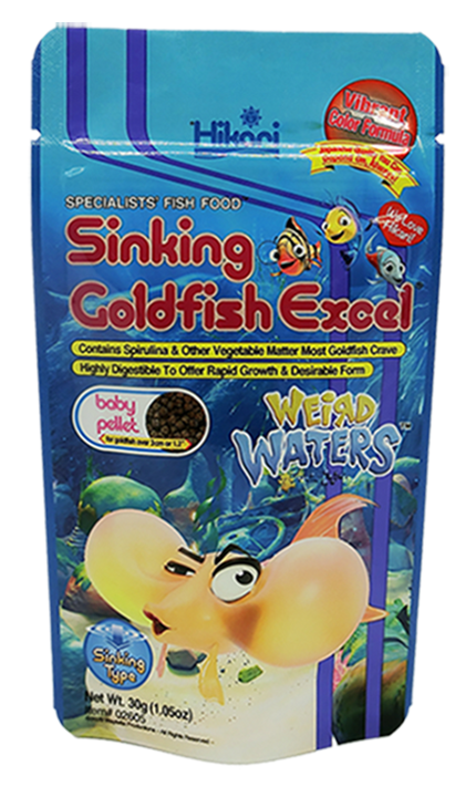 Hikari USA Weird Waters Sinking Goldfish Excel Fish Food 30 g 042055026055