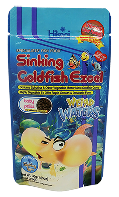 Hikari USA Weird Waters Sinking Goldfish Excel Fish Food 30 g 042055026055