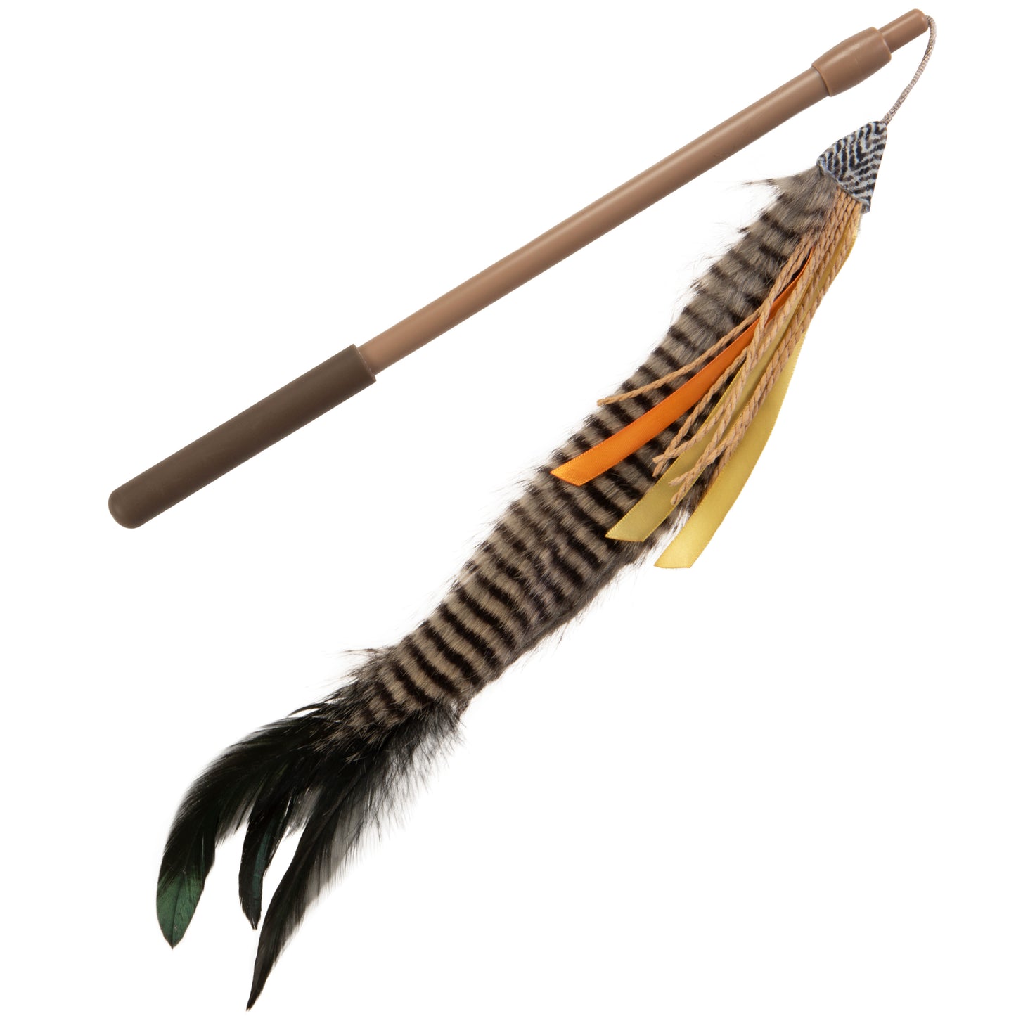 SmartyKat Fly 'N Frenzy Extendable HappyNip Silvervine/Catnip Wand Cat Toy Catnip Wand 24 in 786306420833