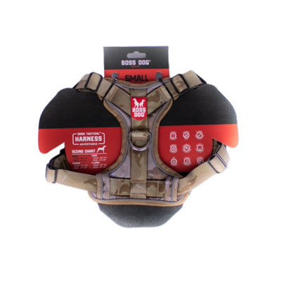 Boss Dog Tactical Dog Harness Tan Camo Small 850030579522