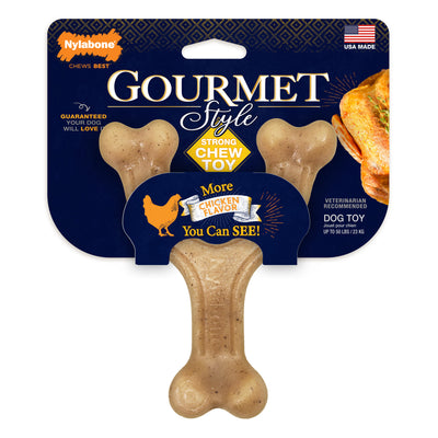 Nylabone Gourmet Style Strong Chew Wishbone Dog Chew Toy Chicken Large/Giant - Up To 50 Lbs. (1 ct) 018214852193