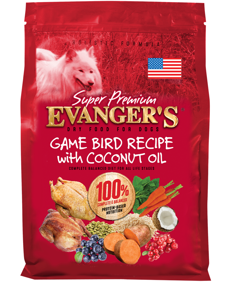 Evanger's Super Premium Dry Dog Food Gamebird w/Coconut Oil 4.4 lb 077627401565