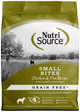 NutriSource Small Bites Grain Free Dry Dog Food Chicken & Peas 12 lb 073893295044