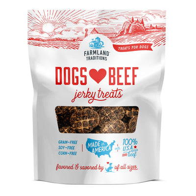 Farmland Traditions Dogs Love Beef Jerky Dog Treats 40 oz 884713000744