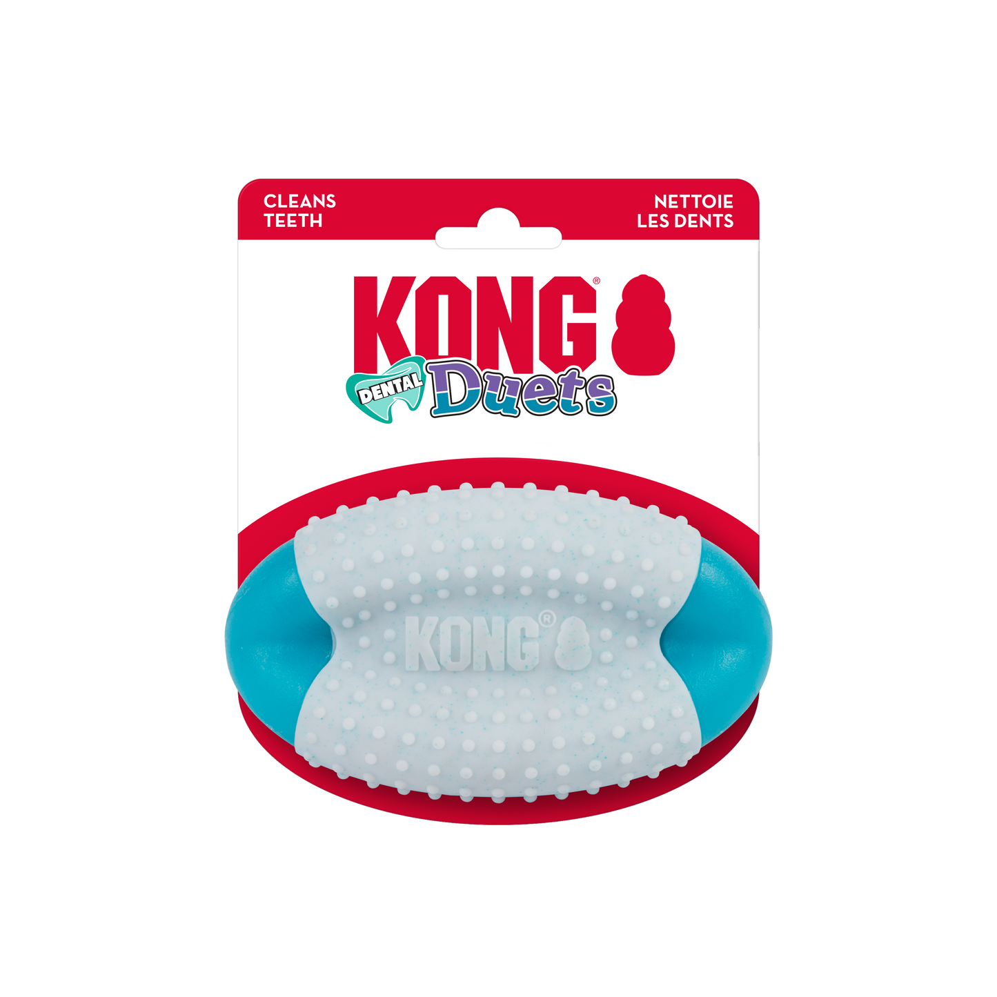 KONG Duets Dental Football Dog Toy Medium/Large 035585506258