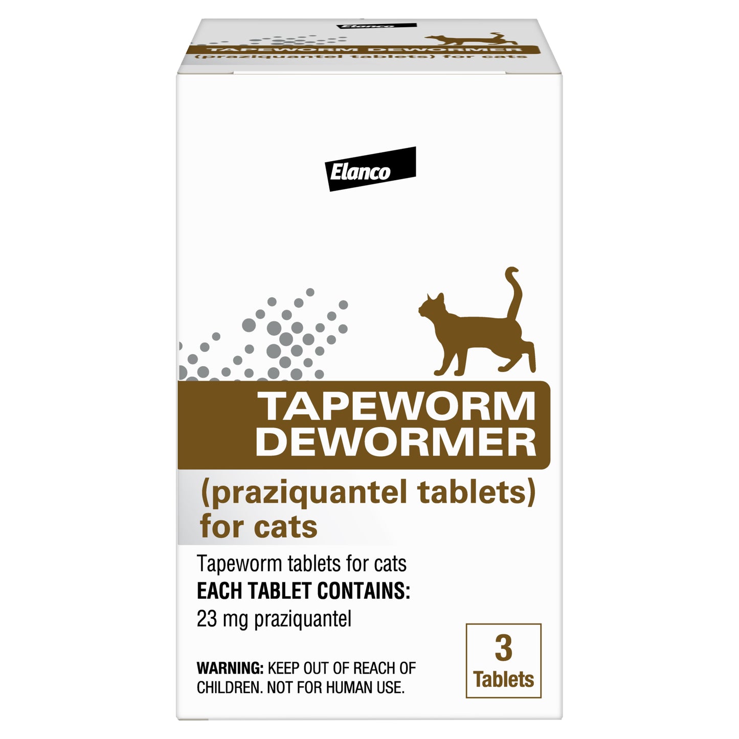 Elanco Tapeworm Dewormer (praziquantel tablets) for Cats & Kittens 3 ct 724089113436