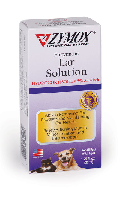 Zymox Ear Solution with .5% hydrocortisone 1.25oz bottle 1.25 fl. oz