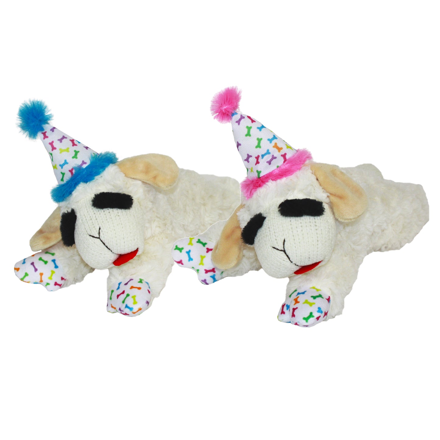 Multipet Lamb Chop w/Birthday Hat Dog Toy 10.5 in 784369487060