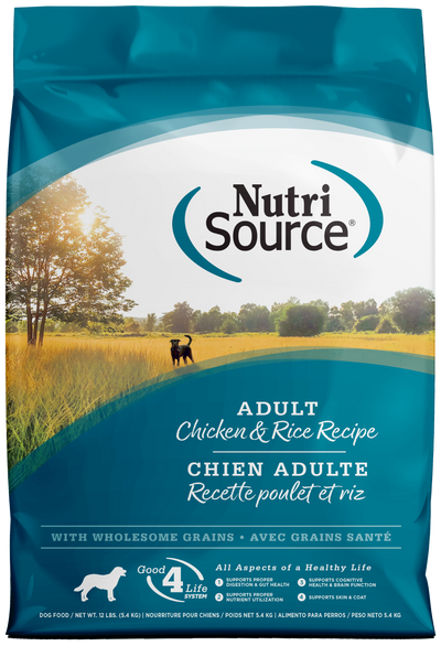 NutriSource Dry Dog Food Chicken & Rice 12 lb 073893260110