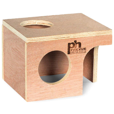 Prevue Pet Products Wood Hamster & Gerbil Hut Natural Hardwood Medium 048081011218