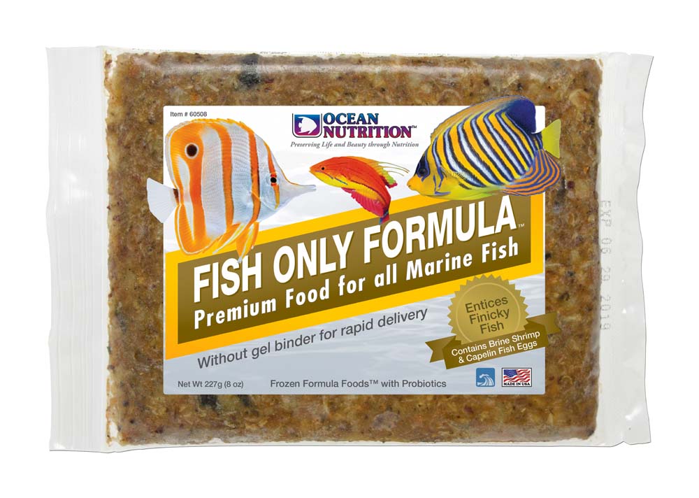 Ocean Nutrition Fish Only Formula Frozen Fish Food 8 oz SD-5 098731605083