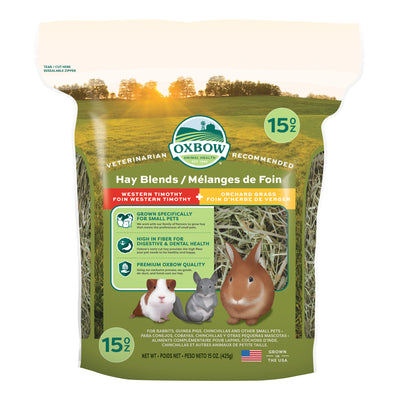 Oxbow Animal Health Hay Blends Western Timothy & Orchard Grass Hay Blends 15 oz 744845969831