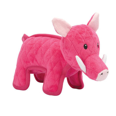 Zeus Safari Dog Toy Warthog Pink (D)