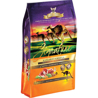 Zignature Dog Small Bites Grain Free Kangaroo 4lb 888641131907