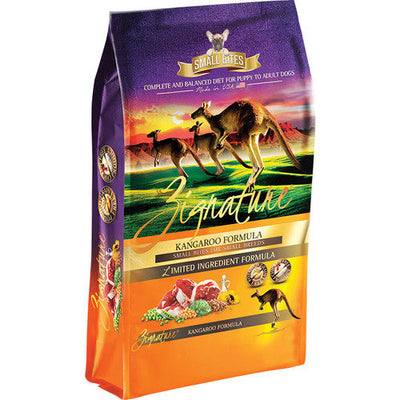 Zignature Dog Small Bites Grain Free Kangaroo 4lb