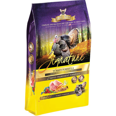 Zignature Dog Small Bites Grain Free Turkey 4lb 888641131846