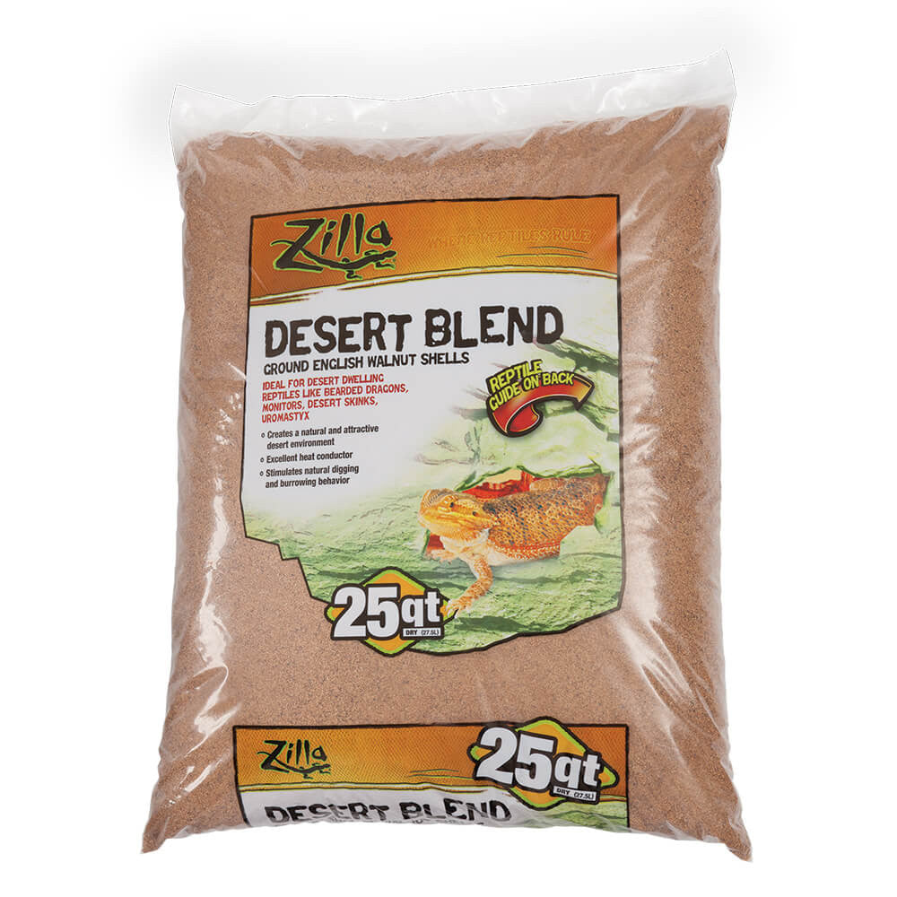 Zilla Desert Blend Ground English Walnut Shells Substrate 25 Quarts