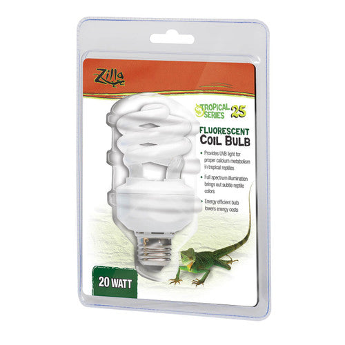 Zilla Fluorescent Coil Bulb Tropical 20 Watts - Reptile