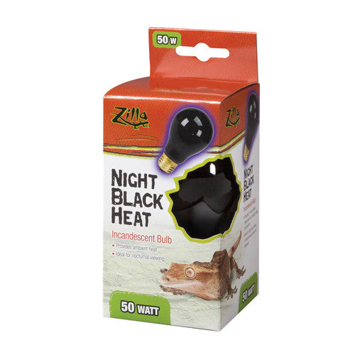 Zilla Incandescent Bulbs Night Black 50 Watts - Reptile