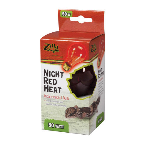 Zilla Incandescent Bulbs Night Red 50 Watts - Reptile