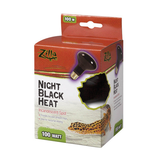 Zilla Incandescent Spot Bulbs Night Black 100 Watts - Reptile