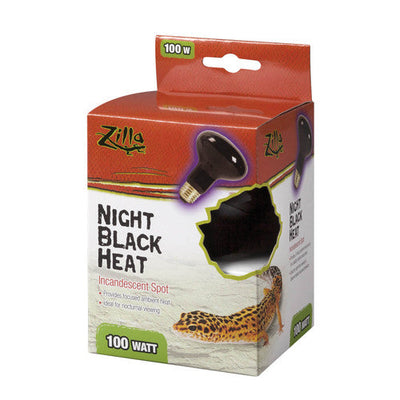 Zilla Incandescent Spot Bulbs Night Black 100 Watts - Reptile