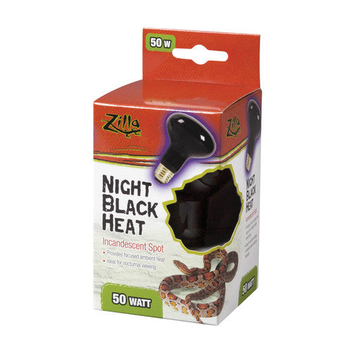 Zilla Incandescent Spot Bulbs Night Black 50 Watts - Reptile