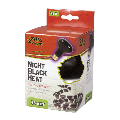 Zilla Incandescent Spot Bulbs Night Black 75 Watts - Reptile