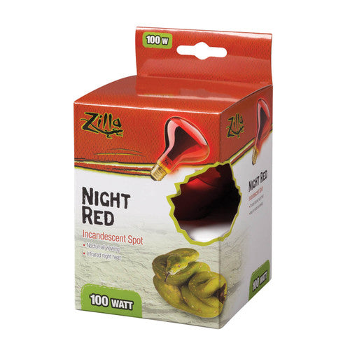 Zilla Incandescent Spot Bulbs Night Red 100 Watts - Reptile