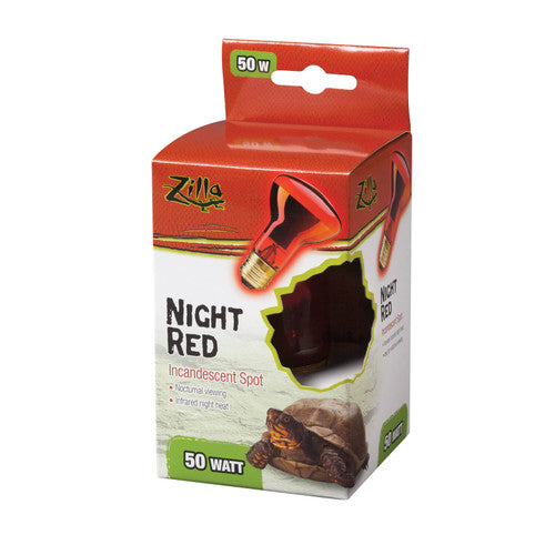 Zilla Incandescent Spot Bulbs Night Red 50 Watts - Reptile