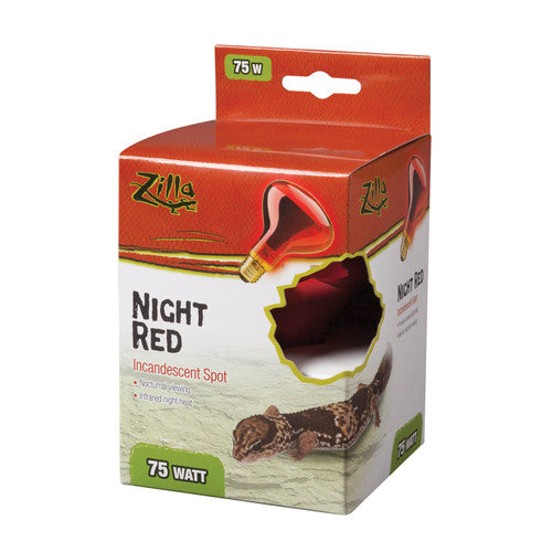 Zilla Incandescent Spot Bulbs Night Red 75 Watts - Reptile
