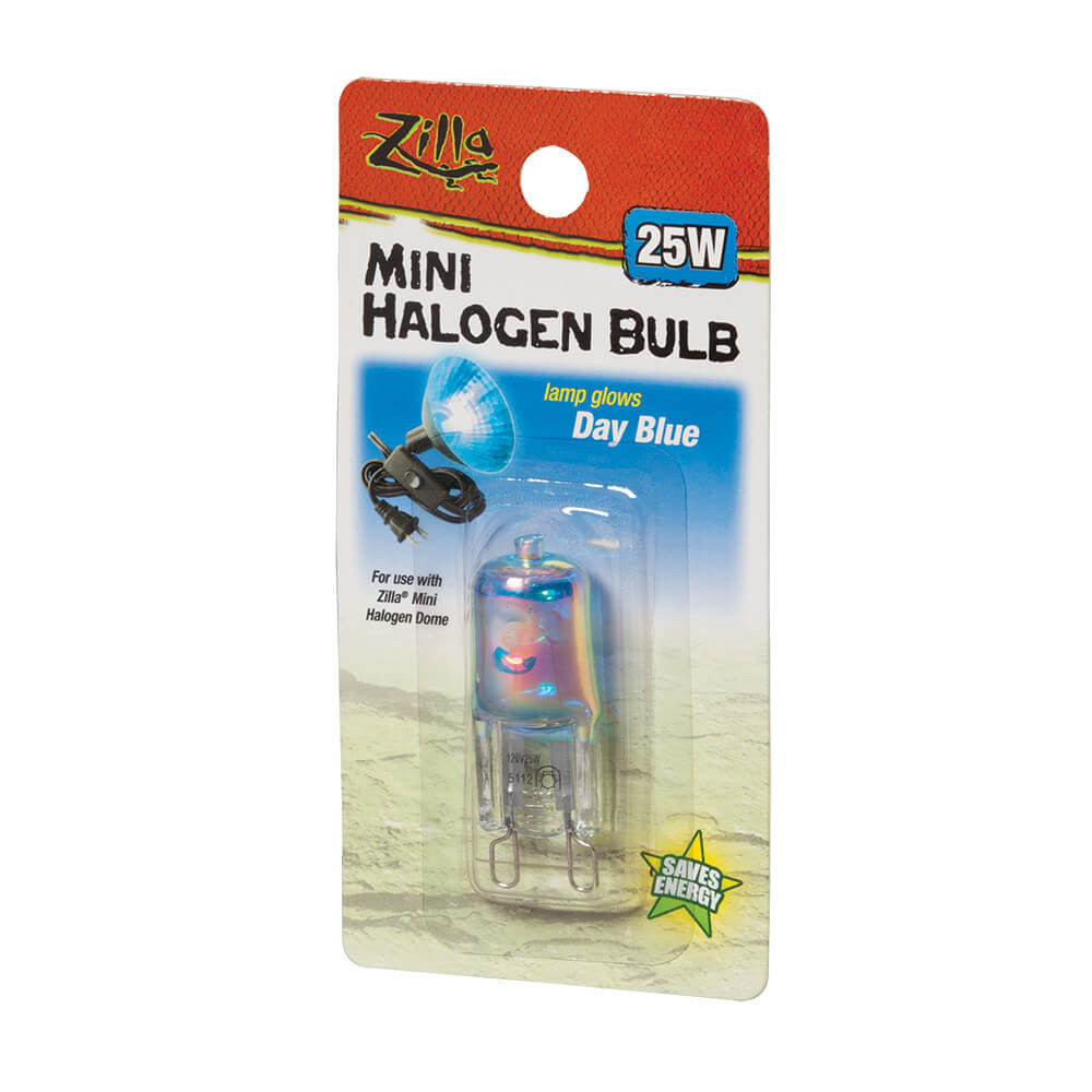 Zilla Light & Heat Mini Halogen Bulbs Day Blue 25 Watts (D)