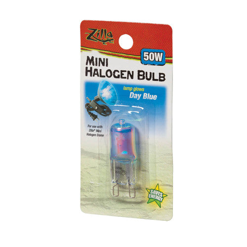 Zilla Light & Heat Mini Halogen Bulbs Day Blue 50 Watts - Reptile
