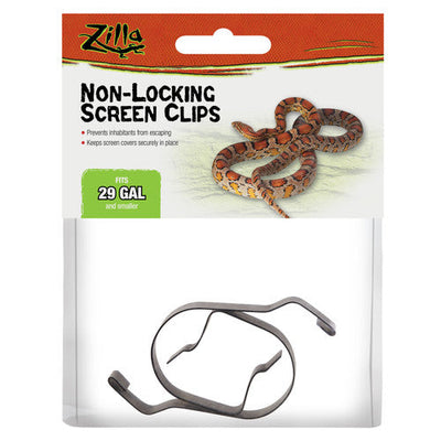 Zilla Non - Locking Screen Clips Small - Reptile