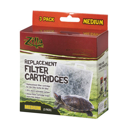 Zilla Replacement Filter Cartridges Medium 3 Pack - Reptile