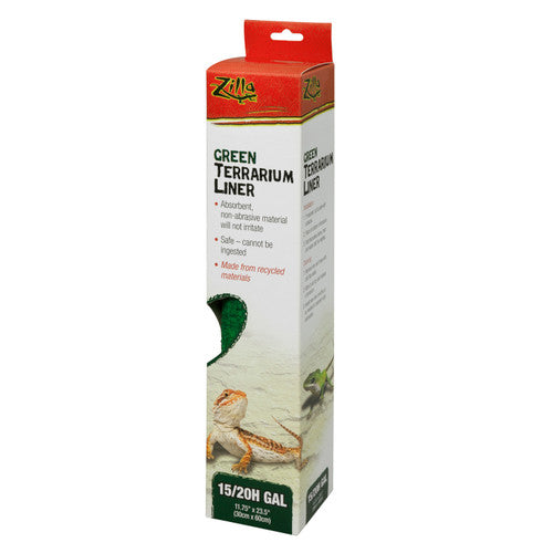 Zilla Reptile Terrarium Liners Green 15/20H/30X Gallon