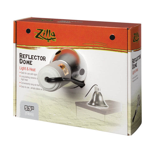Zilla Silver Reflector Domes 5.5 Inches - Reptile