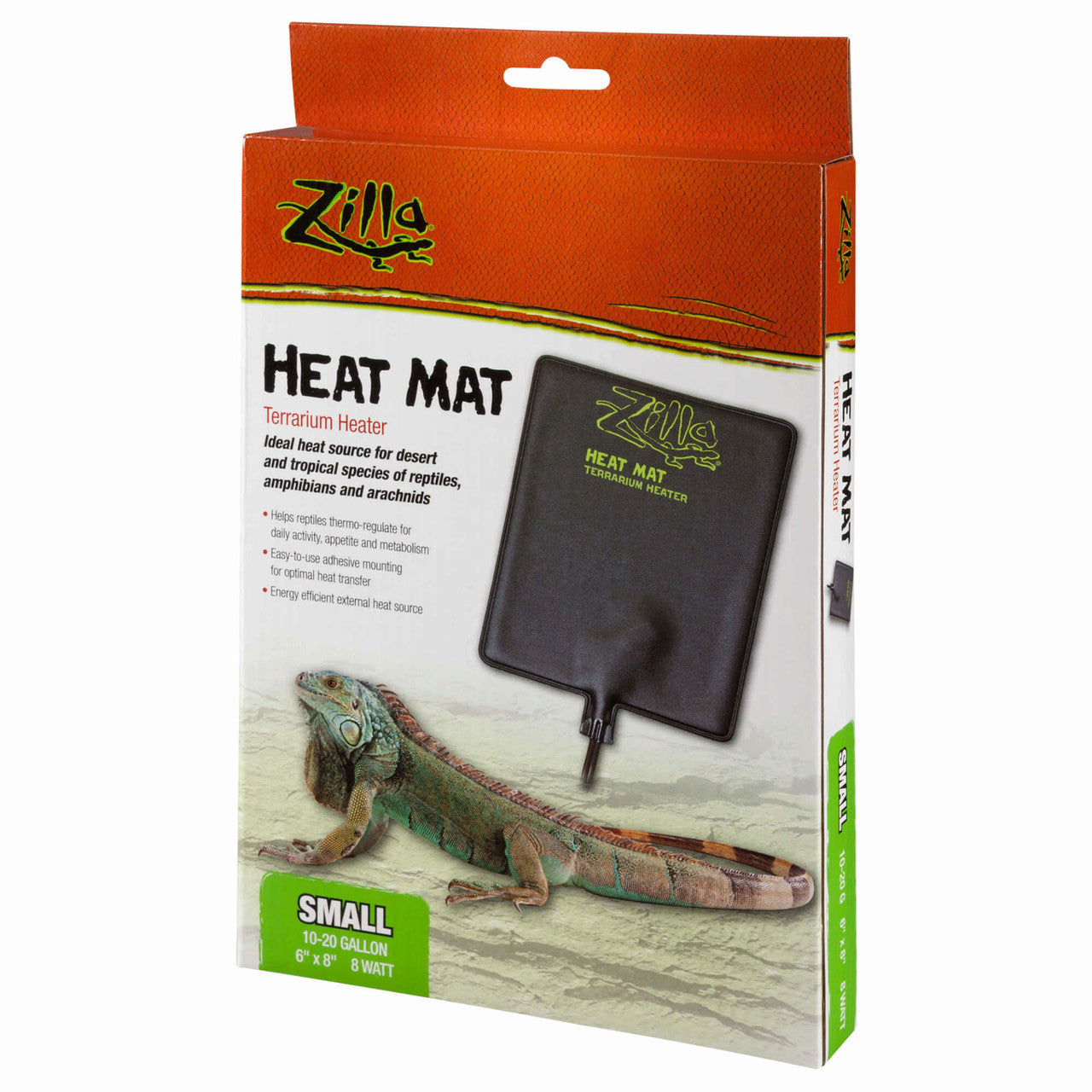 Zilla Terrarium Heat Mats Black Small, 10-20 Gallon, 8 Watt
