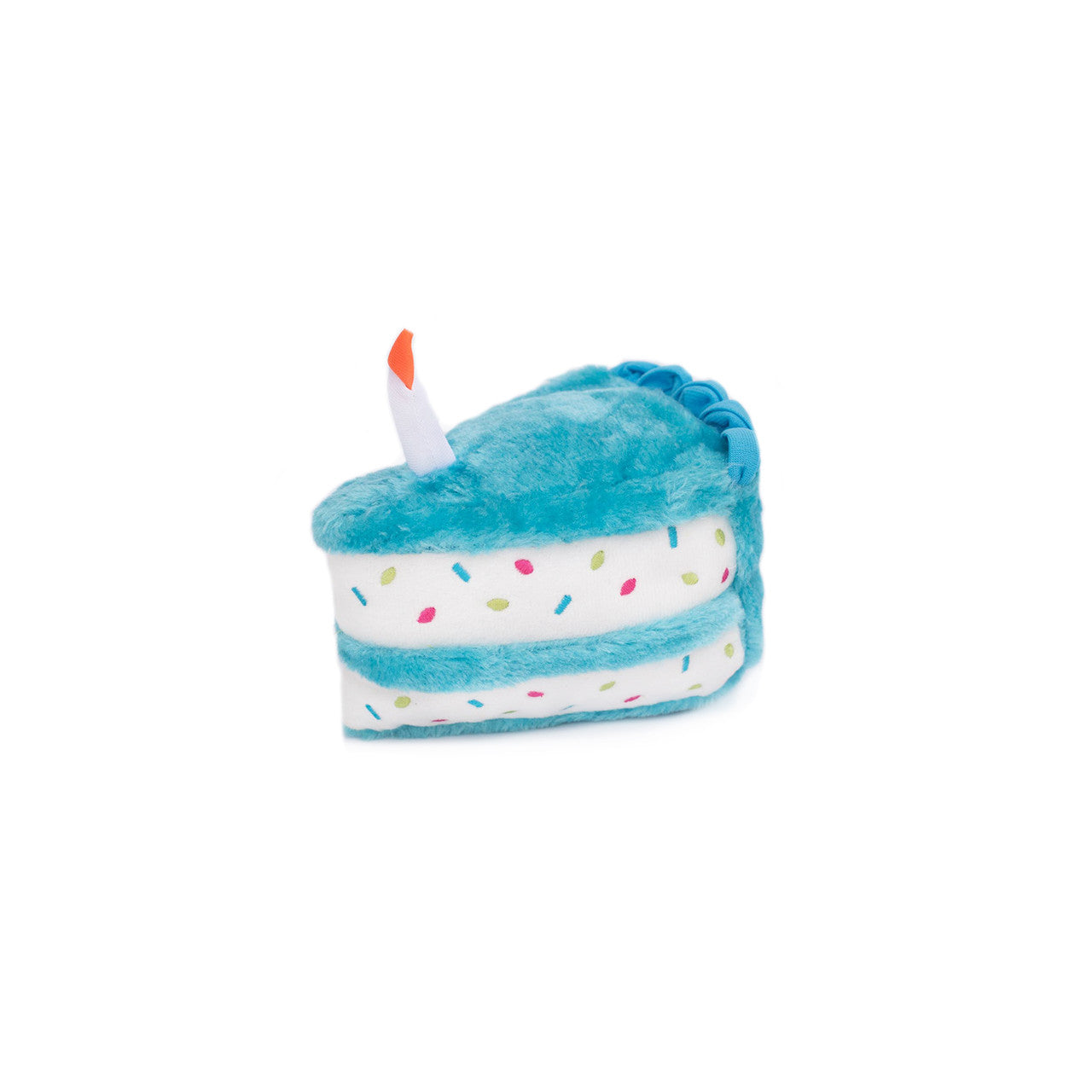 ZippyPaws Birthday Cake Dog Toy Blue MD