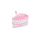 ZippyPaws Birthday Cake Dog Toy Pink MD