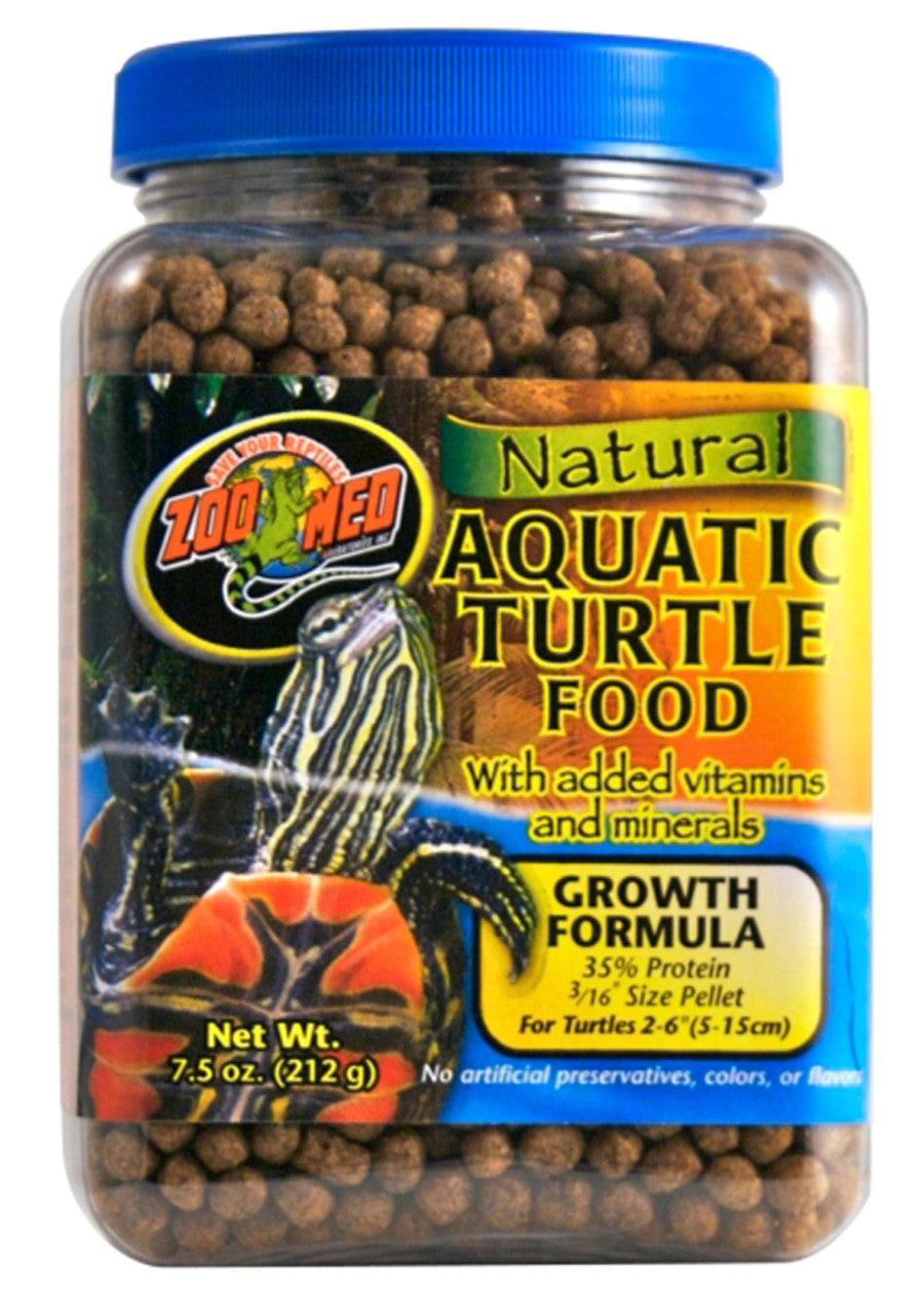 Zoo Med Natural Aquatic Turtle Food Growth Formula Dry Food 7.5 oz
