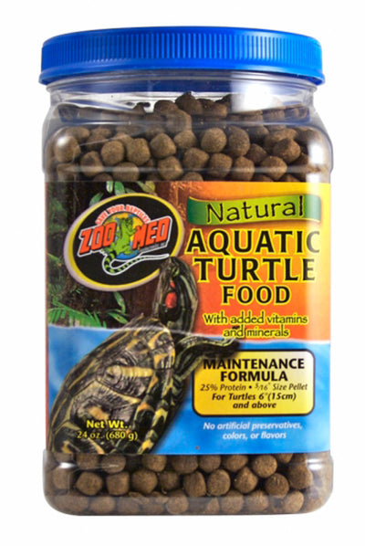 Zoo Med Aquatic Turtle Food Maintenance Formula Dry Food 24 oz (DD)