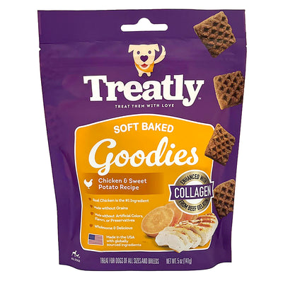 Treatly Soft Baked Goodies Dog Treats Chicken & Sweet Potato 5 oz 094983004001