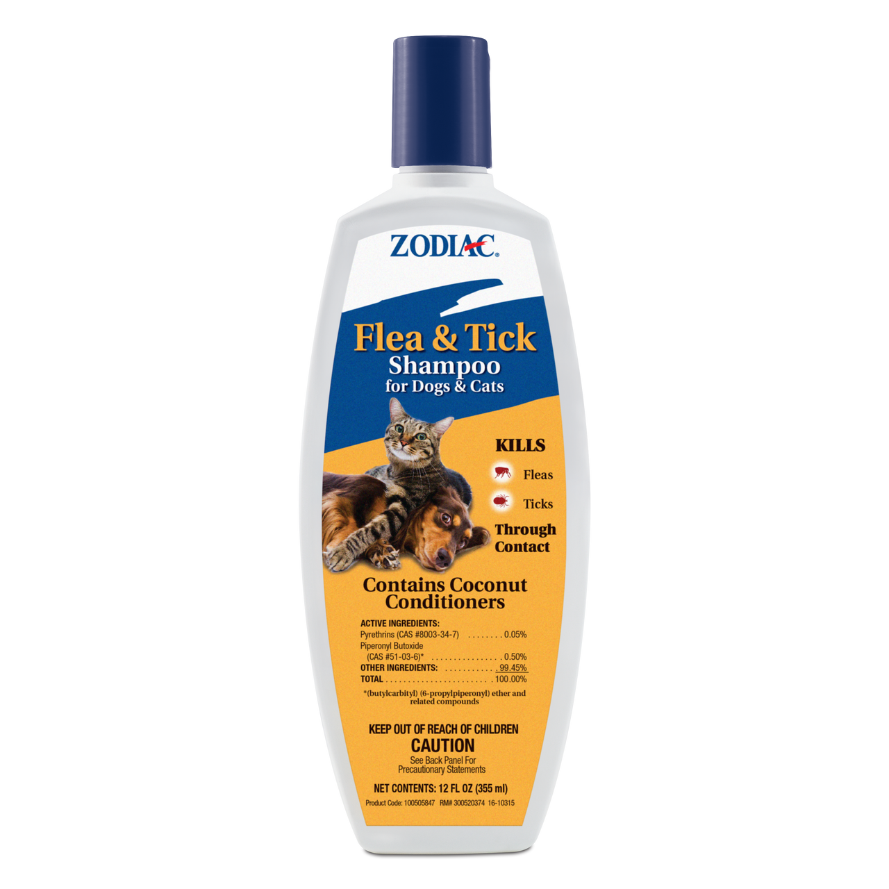 Zodiac Flea and Tick Shampoo for Dogs and Cats 12 ounces