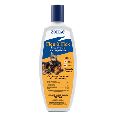 Zodiac Flea and Tick Shampoo for Dogs and Cats 12 ounces